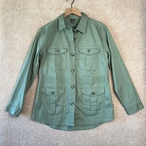 NWT Eddie Bauer Utility Jacket Size Small Sage Green Lightweight Fall Breathable